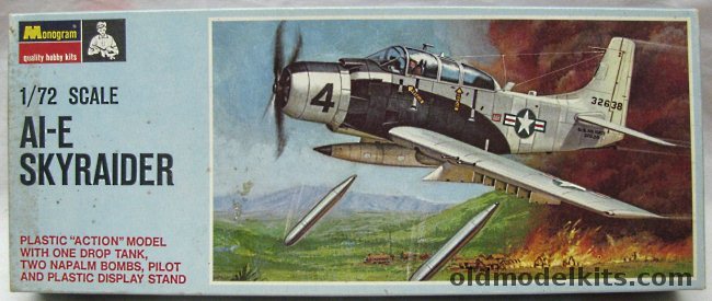 Monogram 1/72 Douglas A1-E Skyraider (A-1E) - Blue Box Issue, PA146-100 plastic model kit